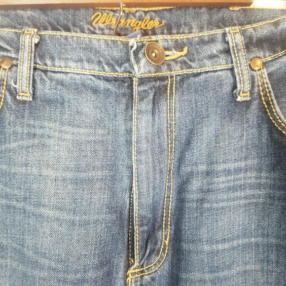 Wrangler Jeans Men's 35x36 Blue Retro Slim Boot Medium Wash‎ Cowboy Denim 77MWZ - Picture 15 of 16